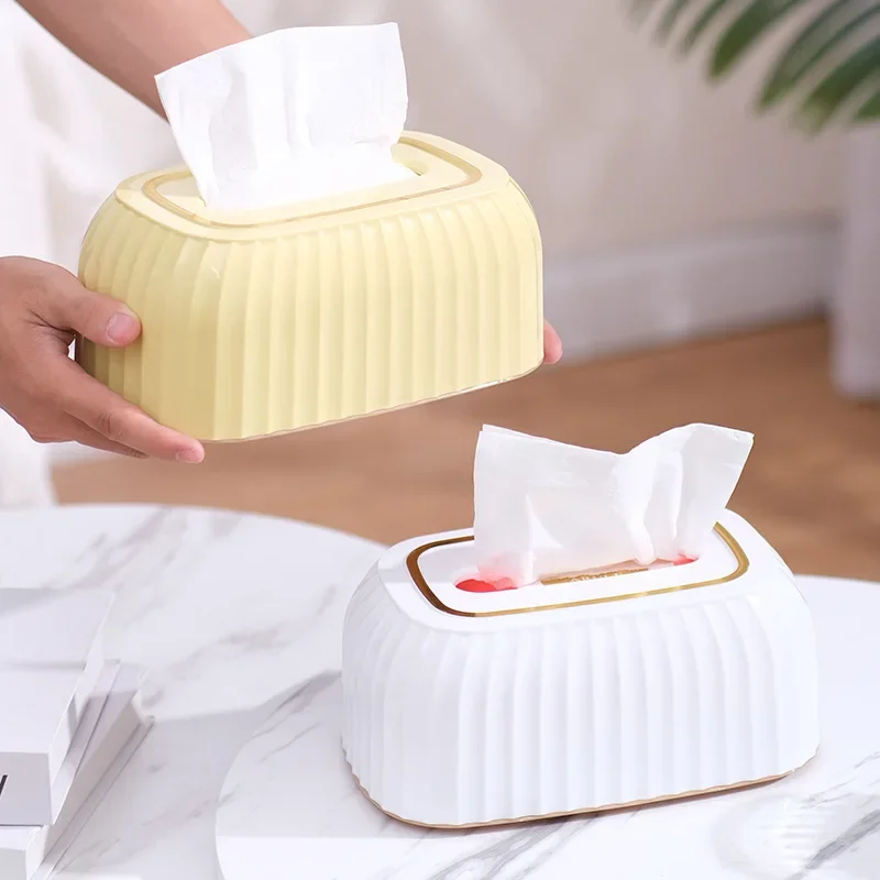 Beautiful and novel home living room coffee table bedroom desktop tissue box modern simple storage and organizing tissue box