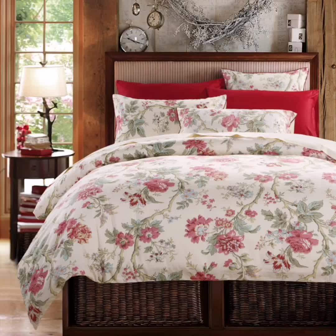 Wholesale Classic Printed Home Textile Quilt Cover Bedsheet Four Piece