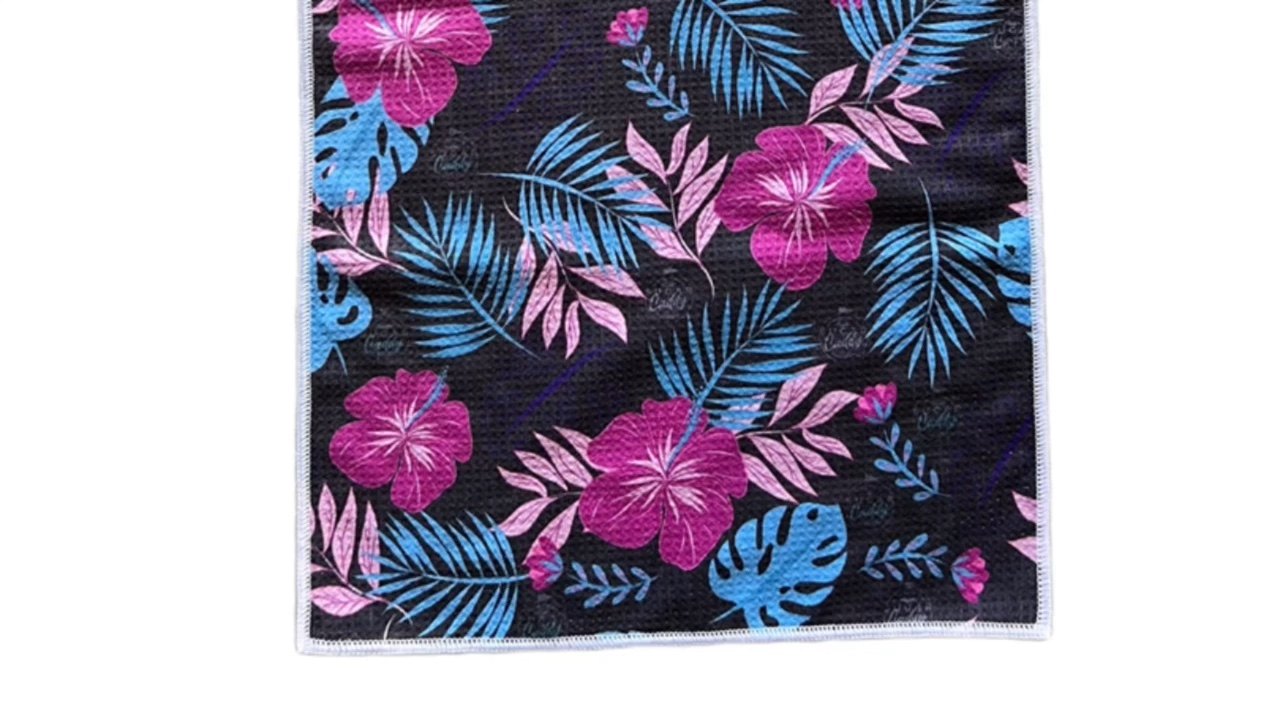 Custom Microfiber Waffle Weave Sublimation Blank Golf Towels Logo