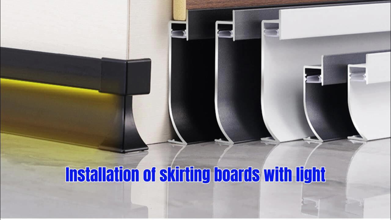 Factory Custom Wall Gold Brushed Aluminium Alloy Side Floor Skirting