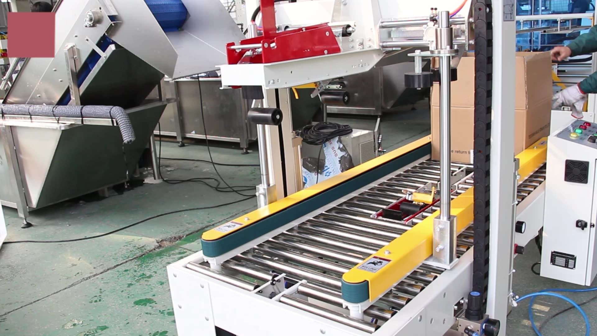 High Speed Adjustable Top Bottom Tape Electric Stable Automatic Cartons