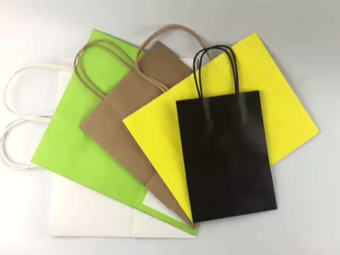 Cmyk/panton Color Wholesale Custom Logo Paper Bags With Handles And