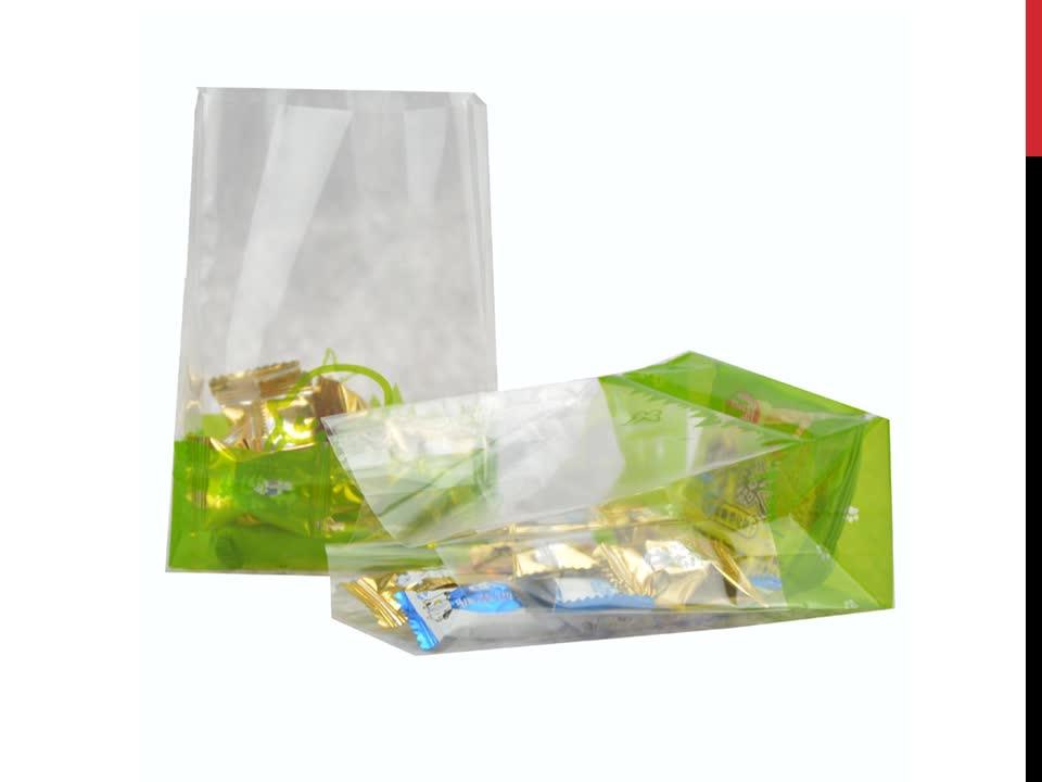 Wholesale Clear Plastic Candy Food Opp Bag Packing With Block Bottom