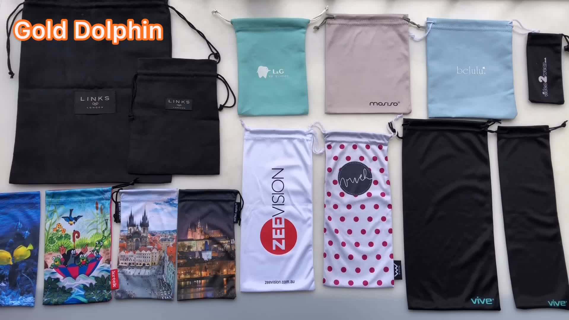 Custom Soft Drawstring Microfiber Pouch Sunglasses Pouches Glasses Bag