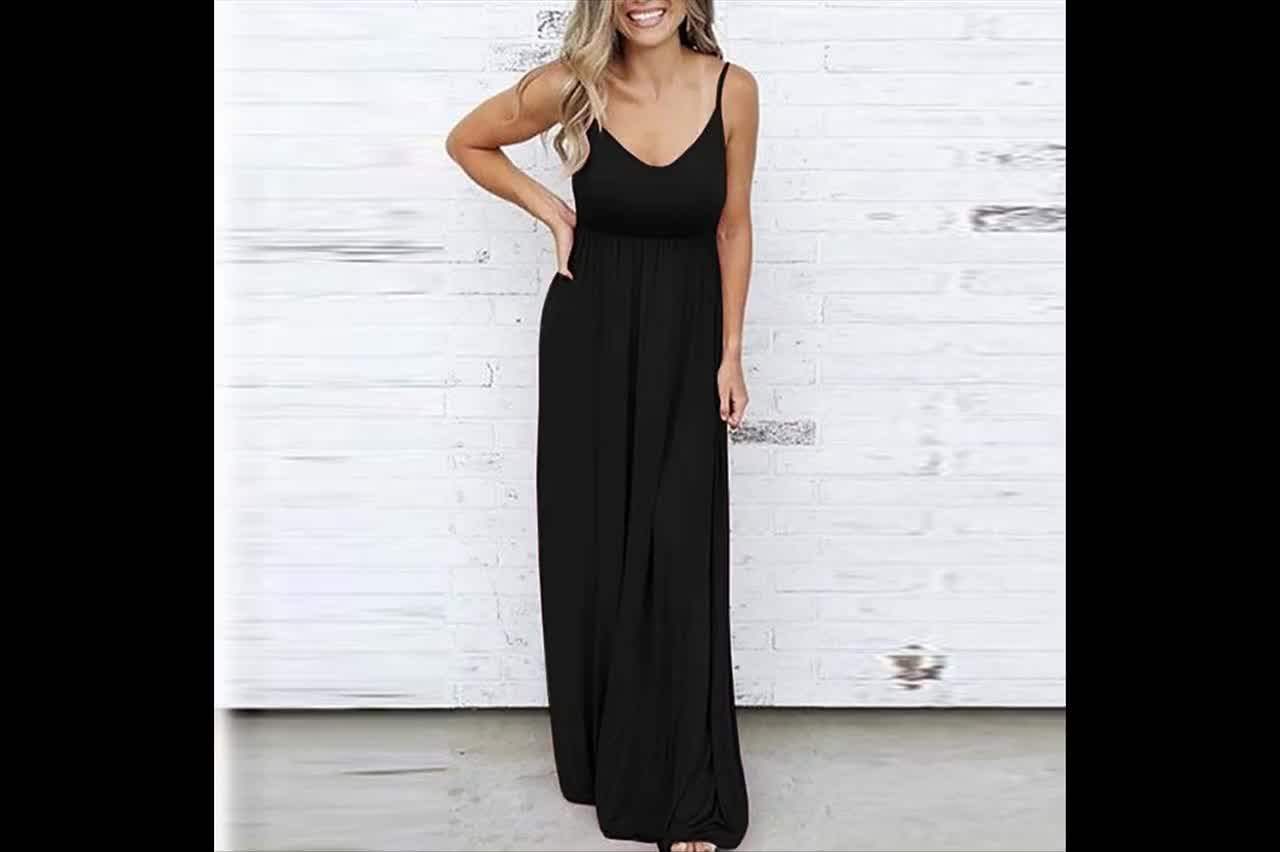 Wholesale Hot Sale Fashion Summer Long Dress Sleeveless Women Tank Top