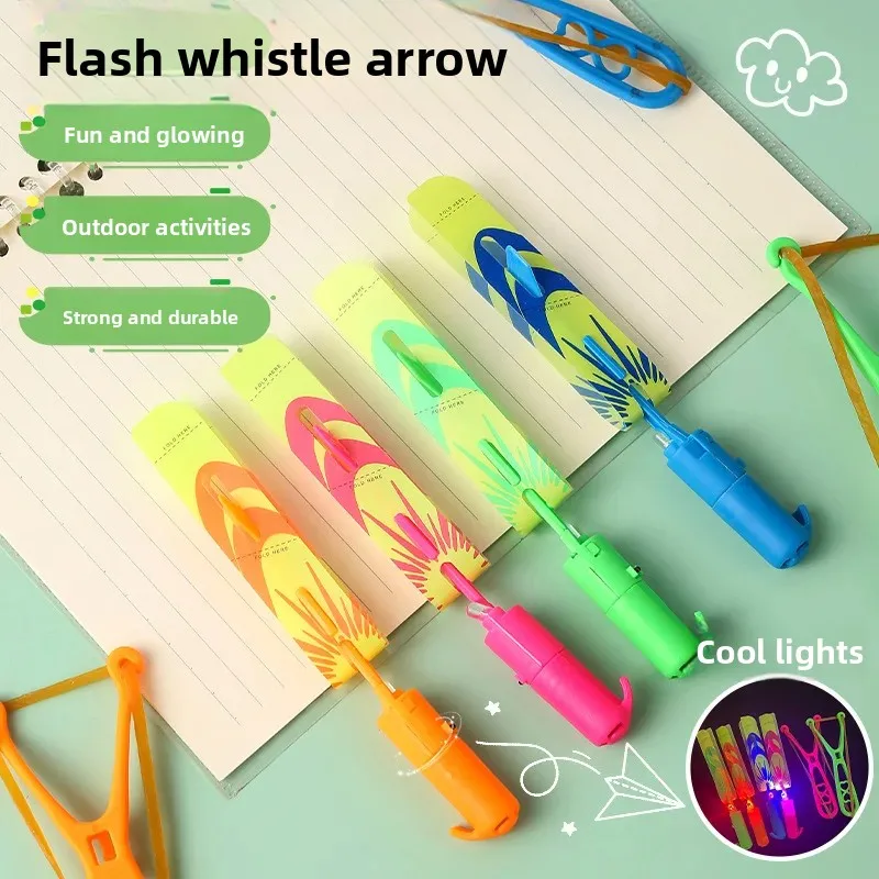 Glowing Whistle Flying Arrow Slingshot Large Flying Sword Night Market Street Stall Hot Selling Flying Fairy Glowing Toy Supply