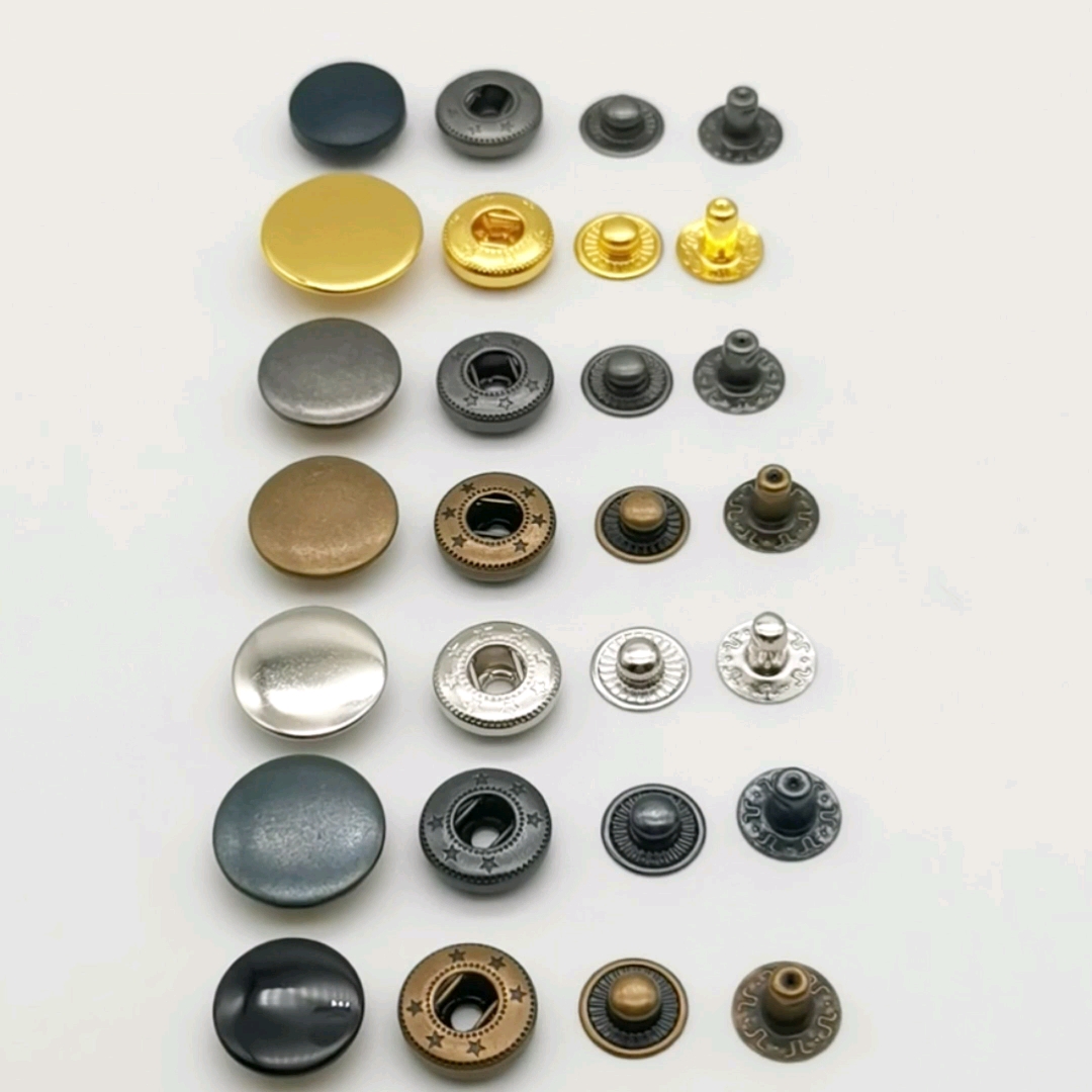 15mm 24l Metal Snap Button With 486 Under Parts In Antique Brass Color