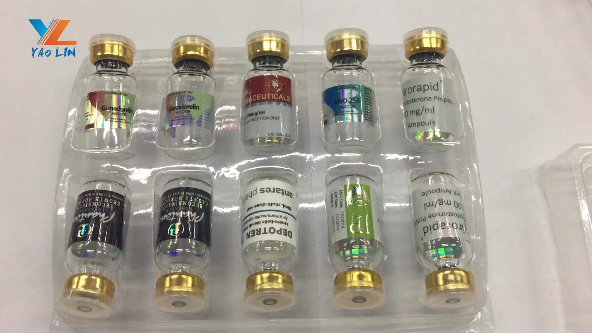 Ecofriendly Transparent Plastic Ampoule Tray Disposable Medical Steroid