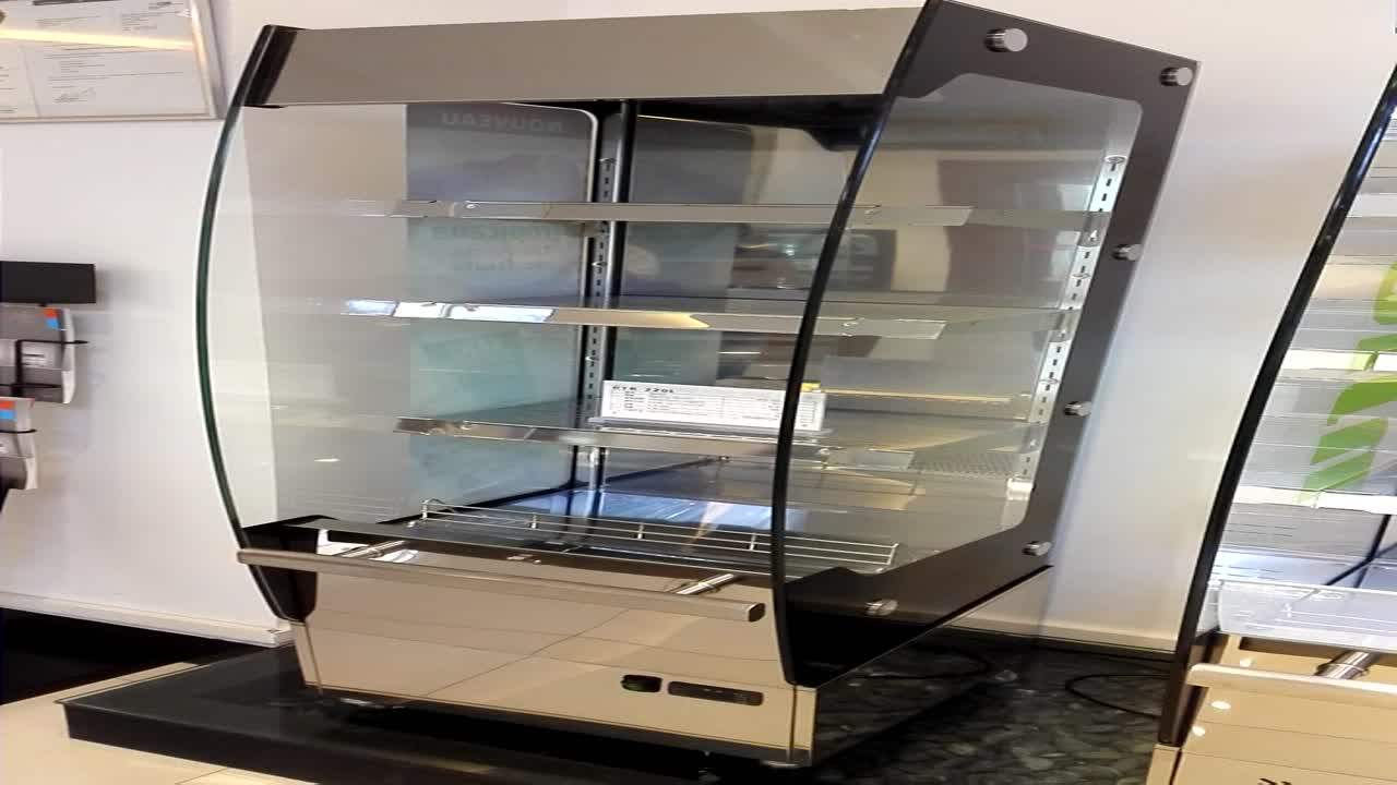 2017 High Efficient Stainless Steel Glass Door Open Refrigerator For