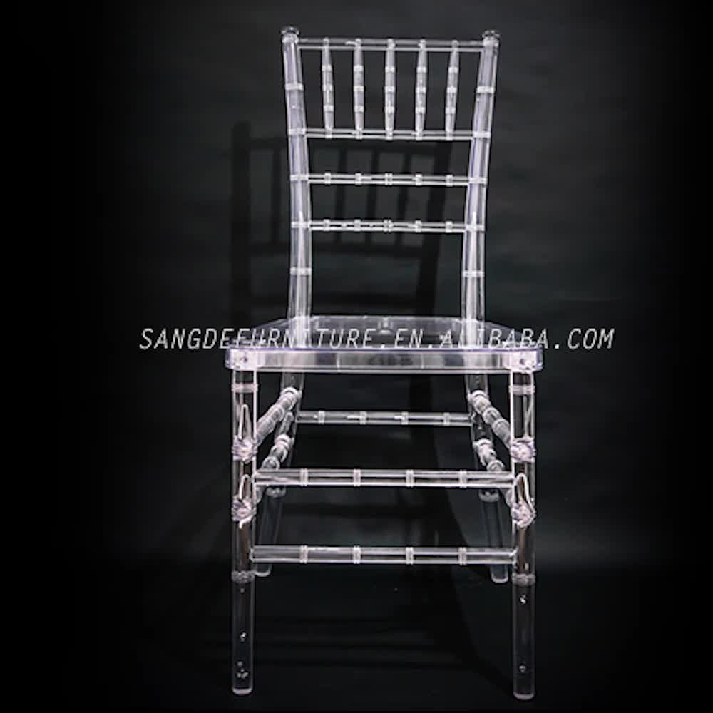 Wholesale Event Tiffany Acrylic Crystal Clear Rental Chiavari Chairs