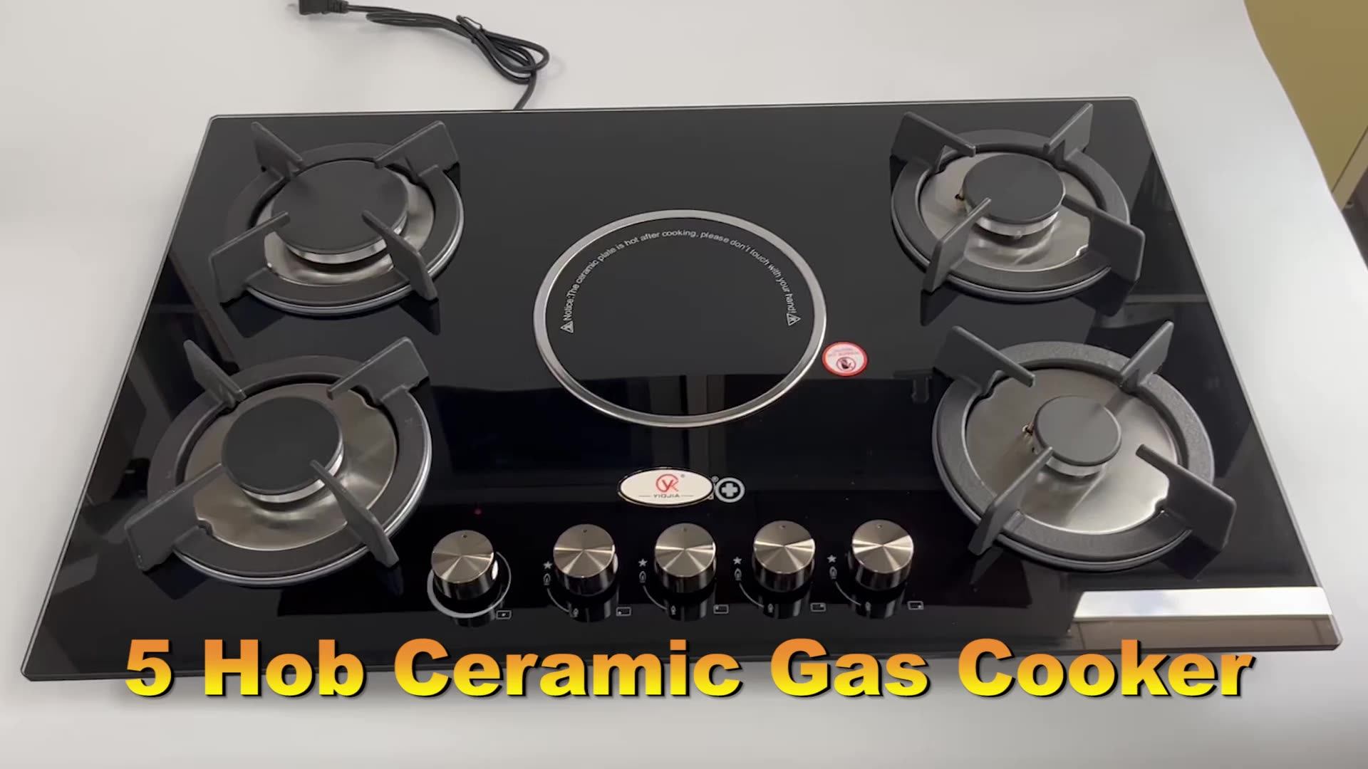 Connector Luxury Glass Ceramic Induction Hob Easy Cleaning 5 Burner