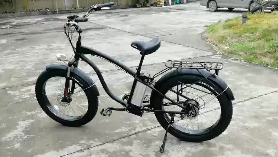 48v 1000w Electric Beach Cruiser Bicycle Beach Cruiser Electric Bike