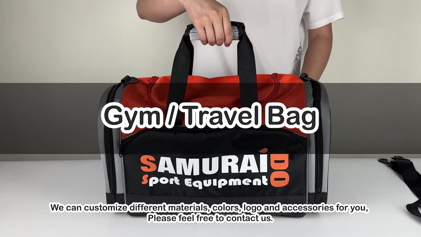 Custom Print Logo Portable Polyester Luggage Travel Bag Foldable Gym