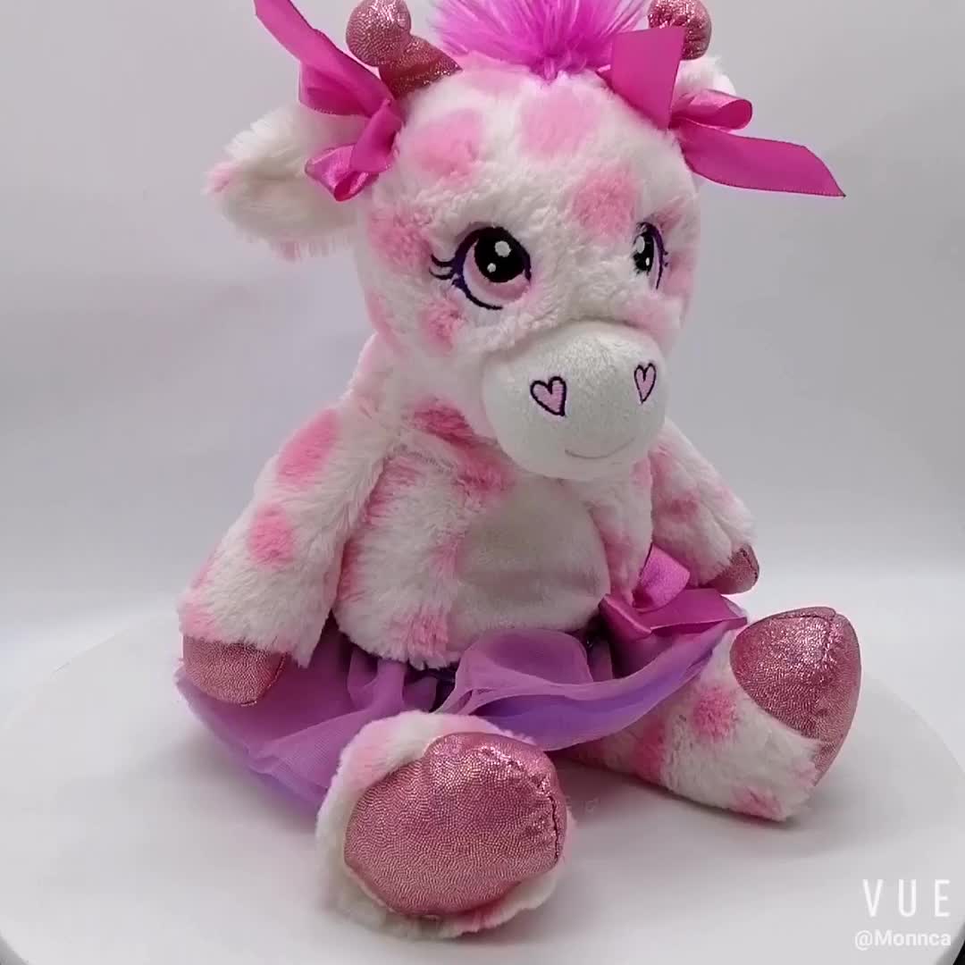 2020 New Personalized Cute Pink Cow Plush Toys Custom Logo Stuffed