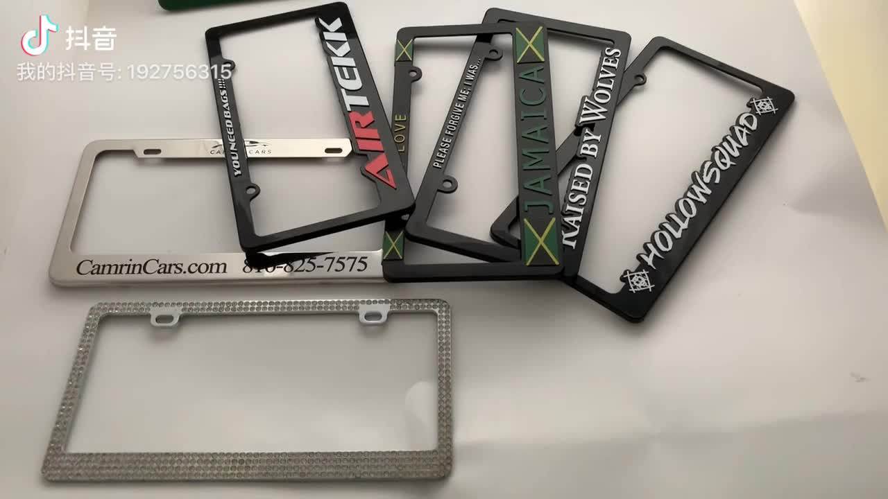 Custom Logo Plastic License Plate Frame Number Plate Frame Car License