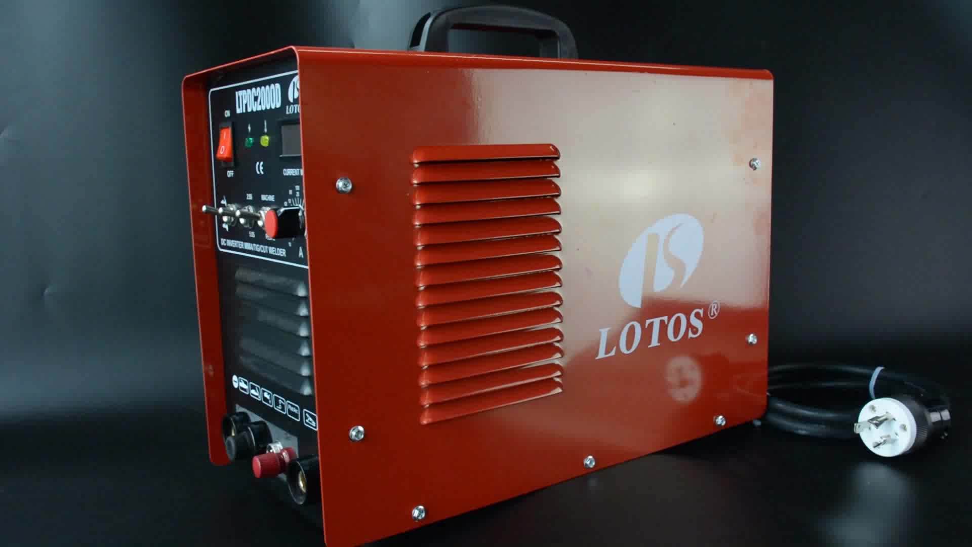 lotos ltpdc2000d pilot arc plasma cutter tig stick welder