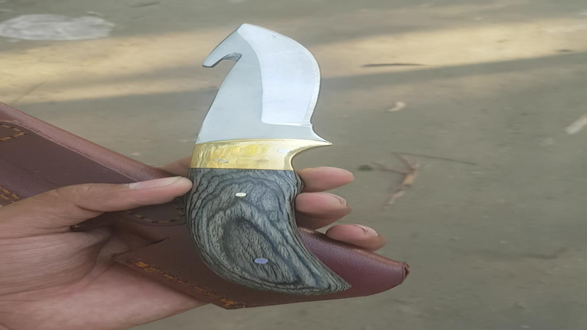 Damascus Steel Skinner Knife Gut Hook Blade Sk288 Buy Hook Utility