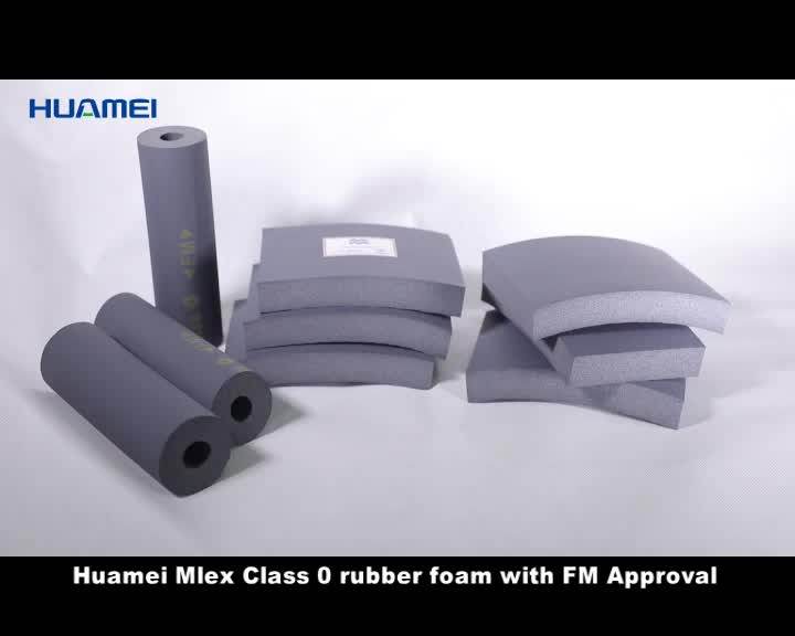Fm Approved Waterproof Class 0 Rubber Foam Pipe Heat Insulation For