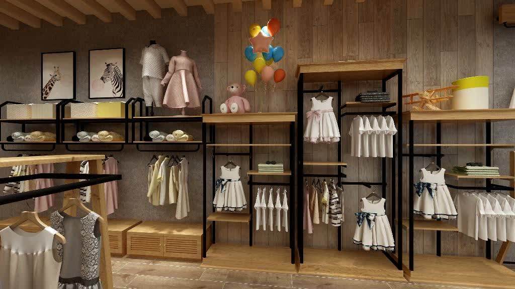 2018 Latest Shop And Department Store Retro Children Showroom Deign