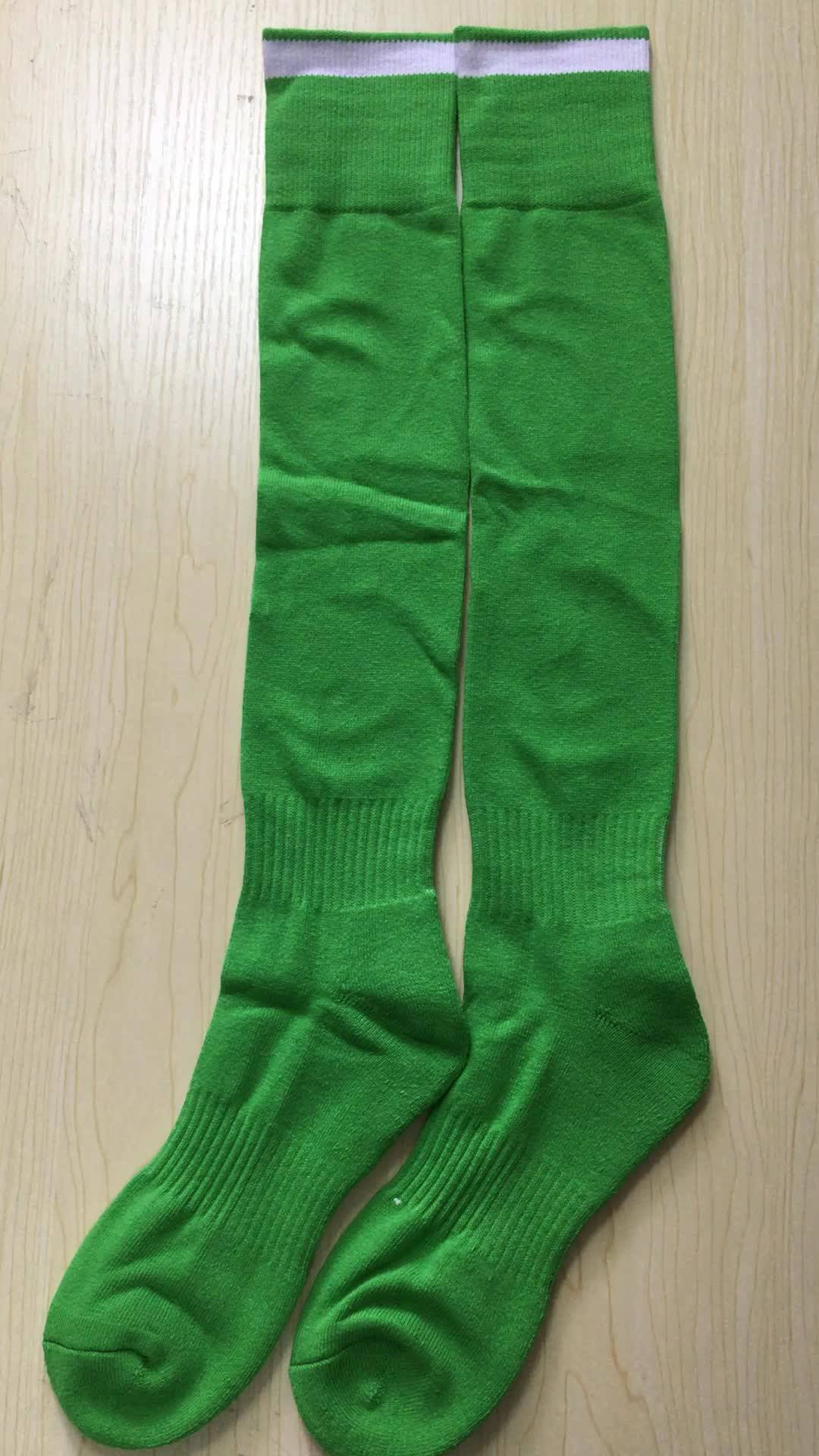 Custom Stripe Cotton Green Knee High Sports Soccer Team Socks Buy