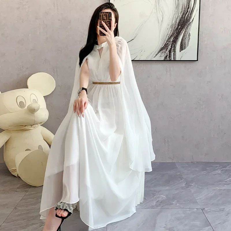 Summer elegant fashionable elite shiffon dress