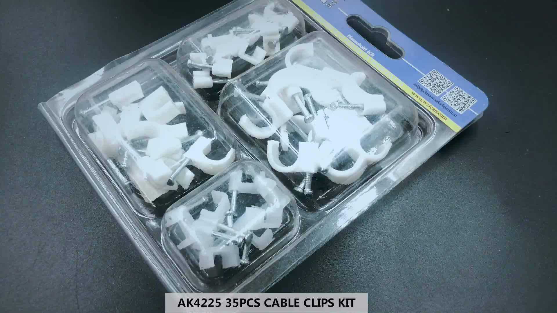 High Quality Abs Plastic Cable Clips 35pcs In One Pvc Box Buy Cable