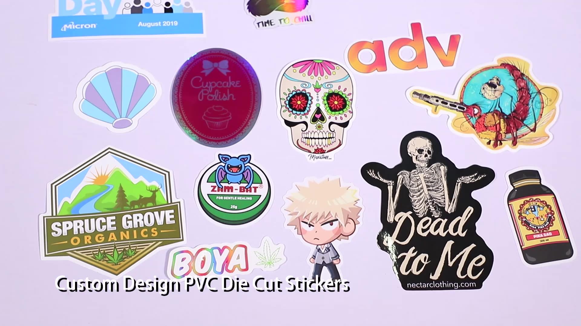 Diy Waterproof Vinyl Pvc Die Cut Out Sticker Logo Custom Vinyl Cut