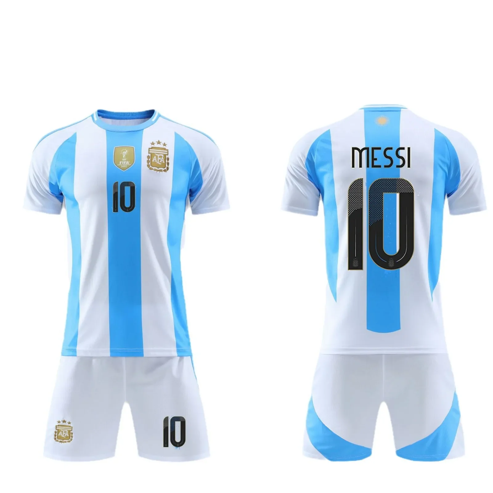 2024 New Argentine Football Suit No.10 Messi Home 11 Di Maria Jersey suit Cross-border Wholesale