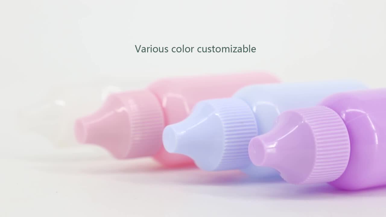 Custom 30ml Empty Pe Squeezable Plastic Dropper Bottle Airbrush Makeup