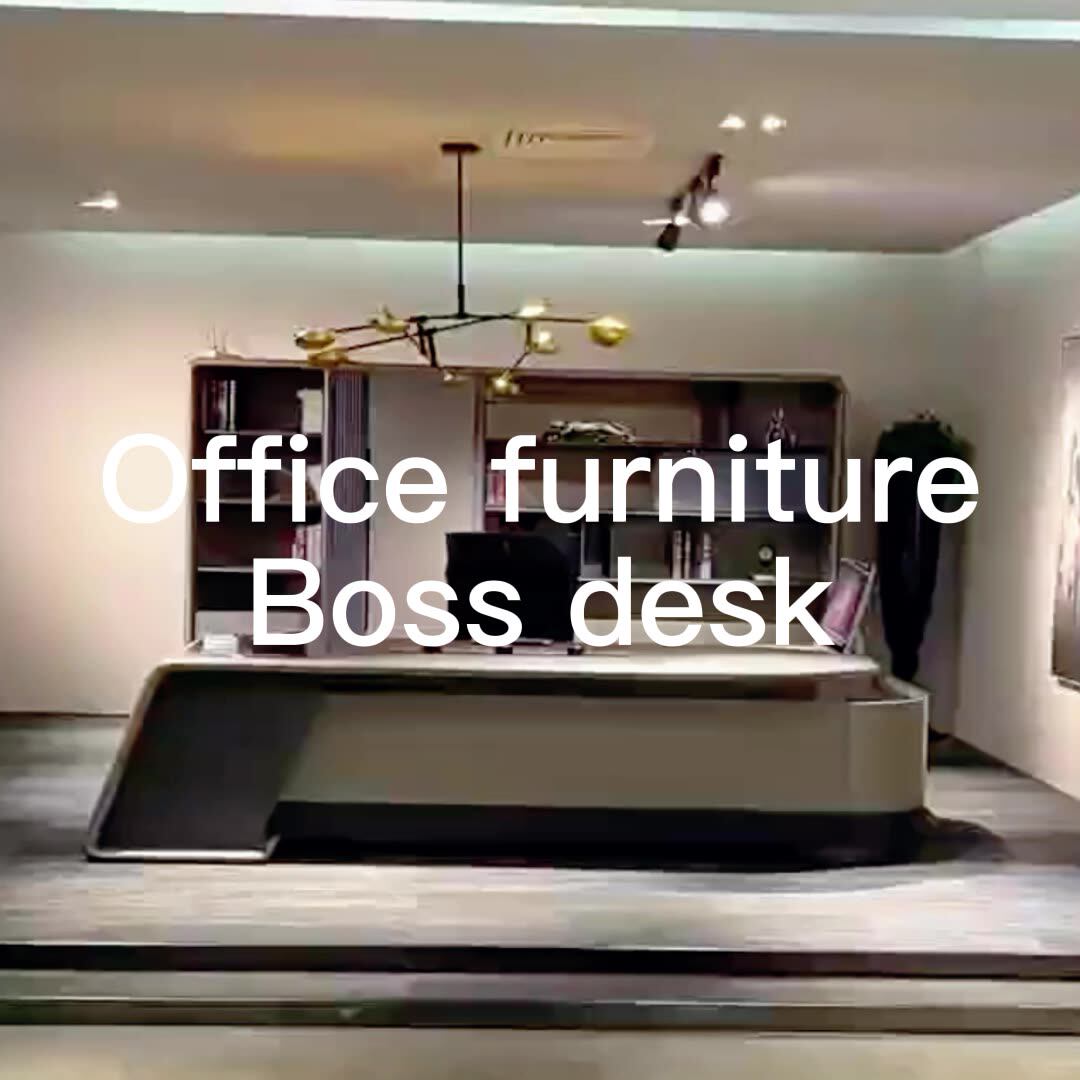 Futuristic Solid Wood Office Building Furniture High End Light Luxury