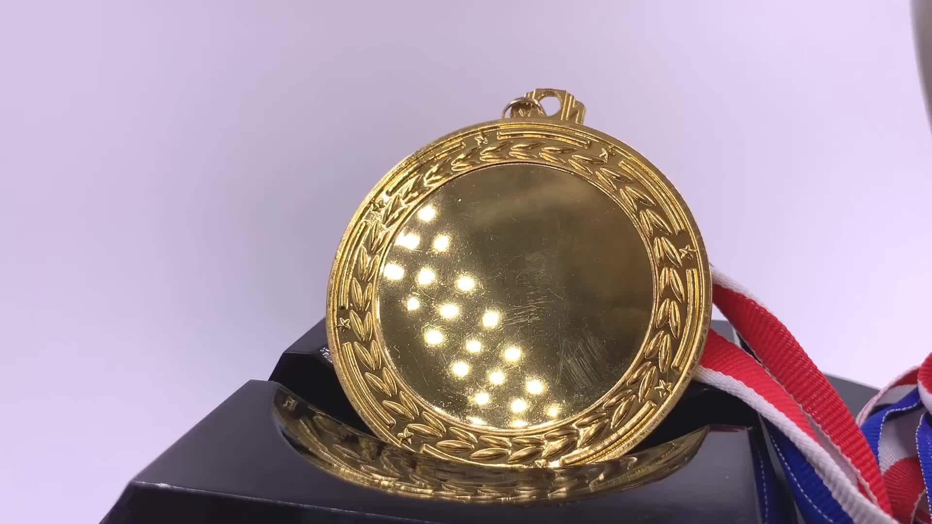 Medal Factory Gold Plated Custom Made Metal Sports 3d Blank Award