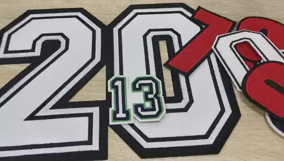 Cheap Heat Press Twill Embroidered Number Patch For Jerseys Buy