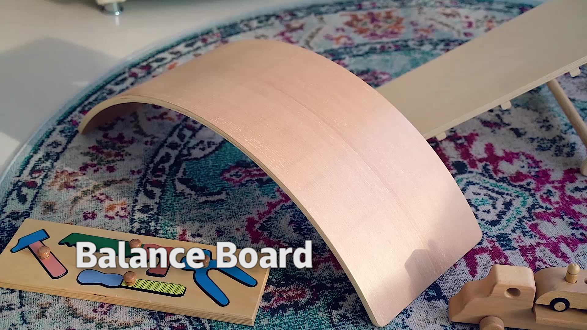 Montessori Wooden Balance Board For Kids Wobble Baby Balance Board Yoga