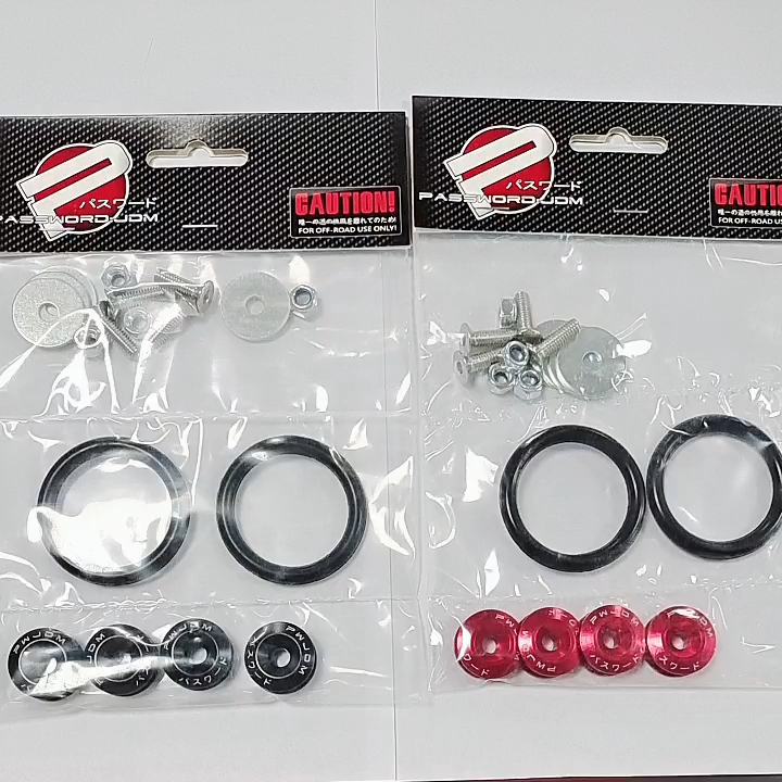 Jdm Part Quick Release Fasteners Aluminum Bumper Hatch Screw Gasket Kits Compatible With Car