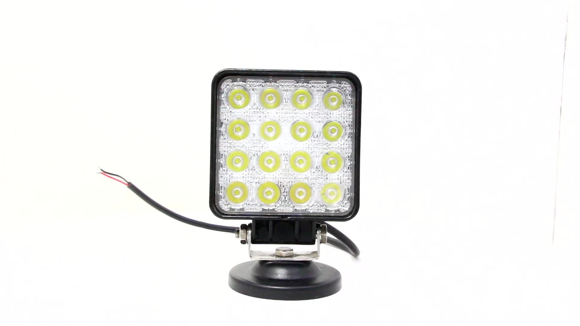 Tuff Plus High Power 12v Led Car Light Emark Square 48w Led Driving