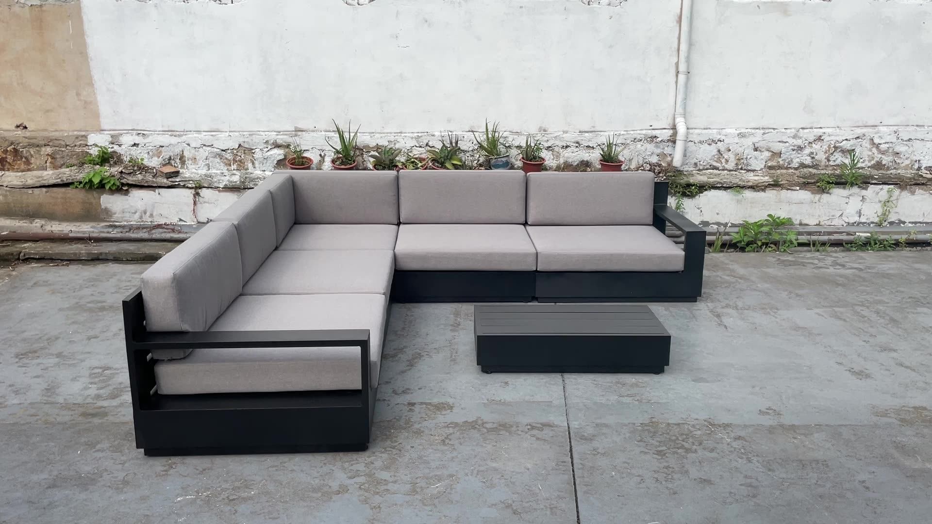 Luxury Outdoor Furniture Metal Garden Set Hotel Patio Stainless Steel