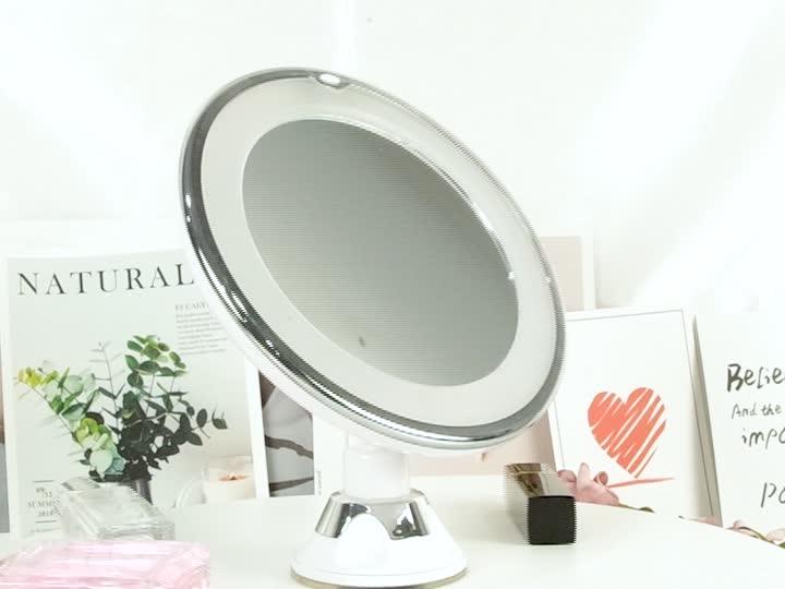 Dc5v Or Aaa Battery Operated 10x Magnification Bathroom Makeup Mirror