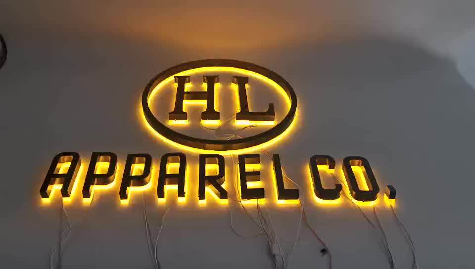 Electronic Business Signs 3d Metal Custom Engraved Backlit Acrylic