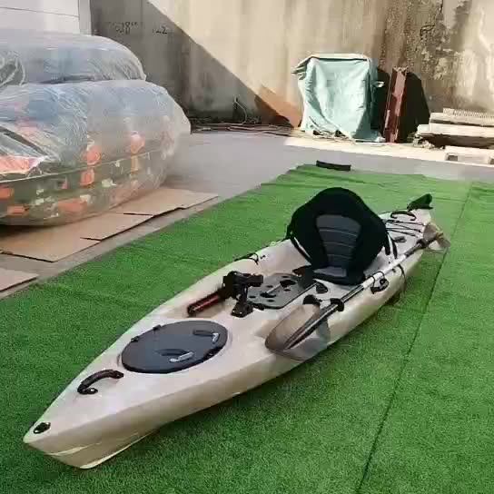 Roto Molded Plastic Single Sea Fishing Kayak For Sale With Rudder And