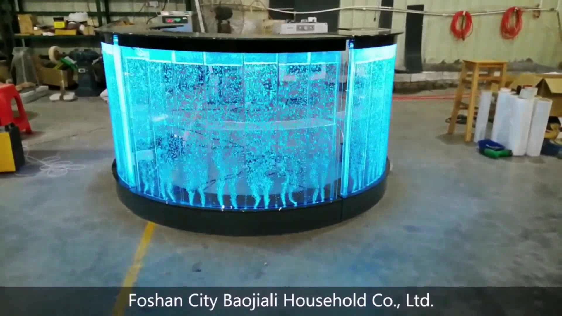 Acrylic Restaurant Illuminated Led Light Bar Furniture Water Bubble