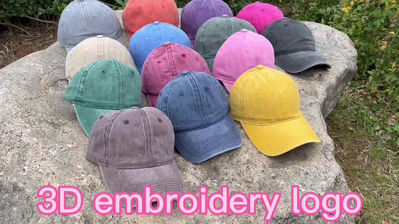 Hot Selling High Quality Solid Color Washed Cotton Children Baseball