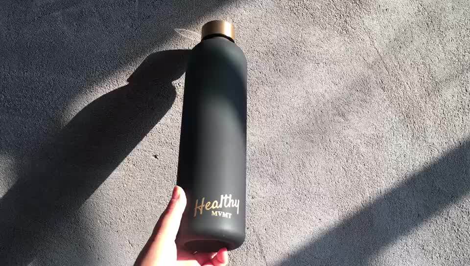 Black Water Bottle With Time Marker 32 Oz 1 Liter Motivational Reusable