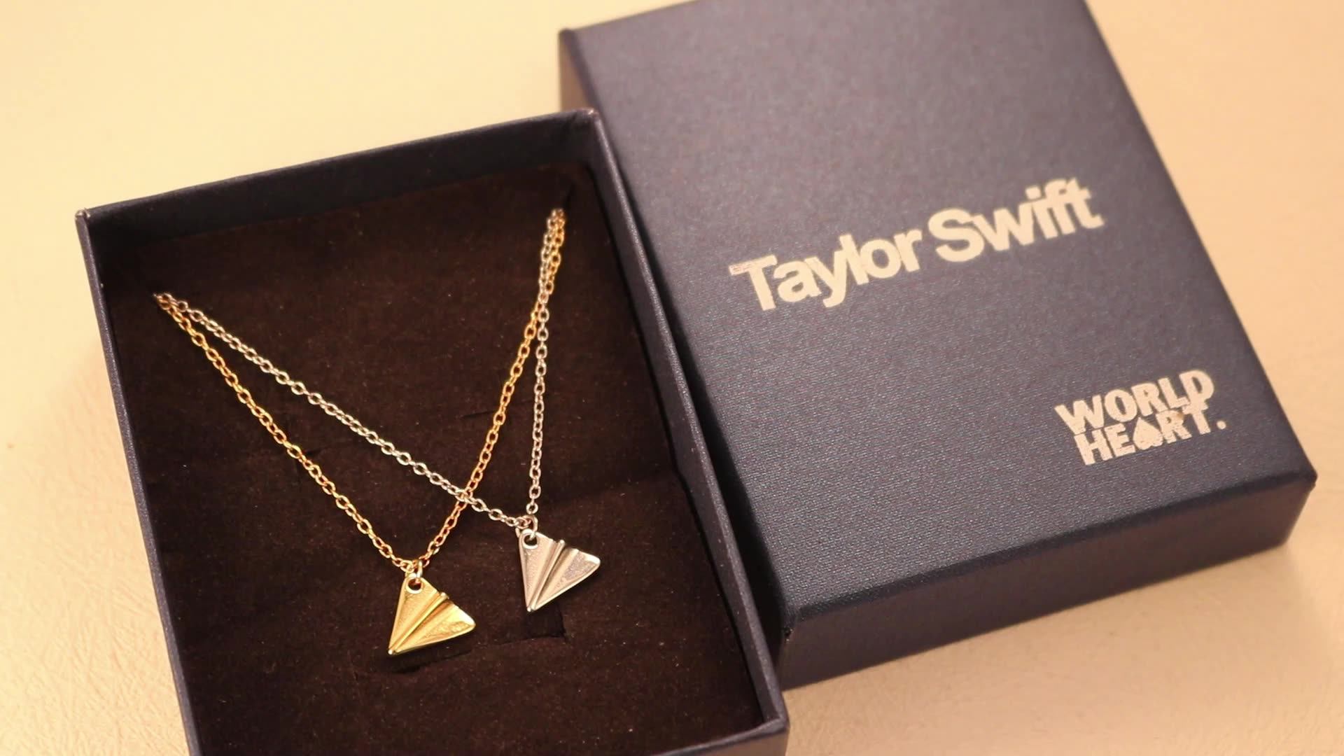 Minimalist Trendy Stainless Steel Paper Airplane Shape Pendant