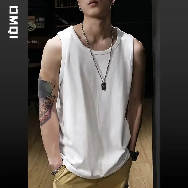 2024 Summer New Arrival Youth Hong Kong Style Trendy Sleeveless Short-sleeved Popular Simple All-match Vest Waistcoat