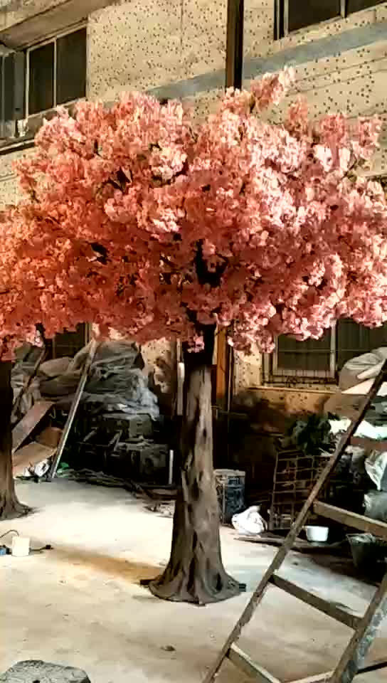 Guangzhou Mini Silk Outdoor Plastic Artificial Cherry Blossom Tree