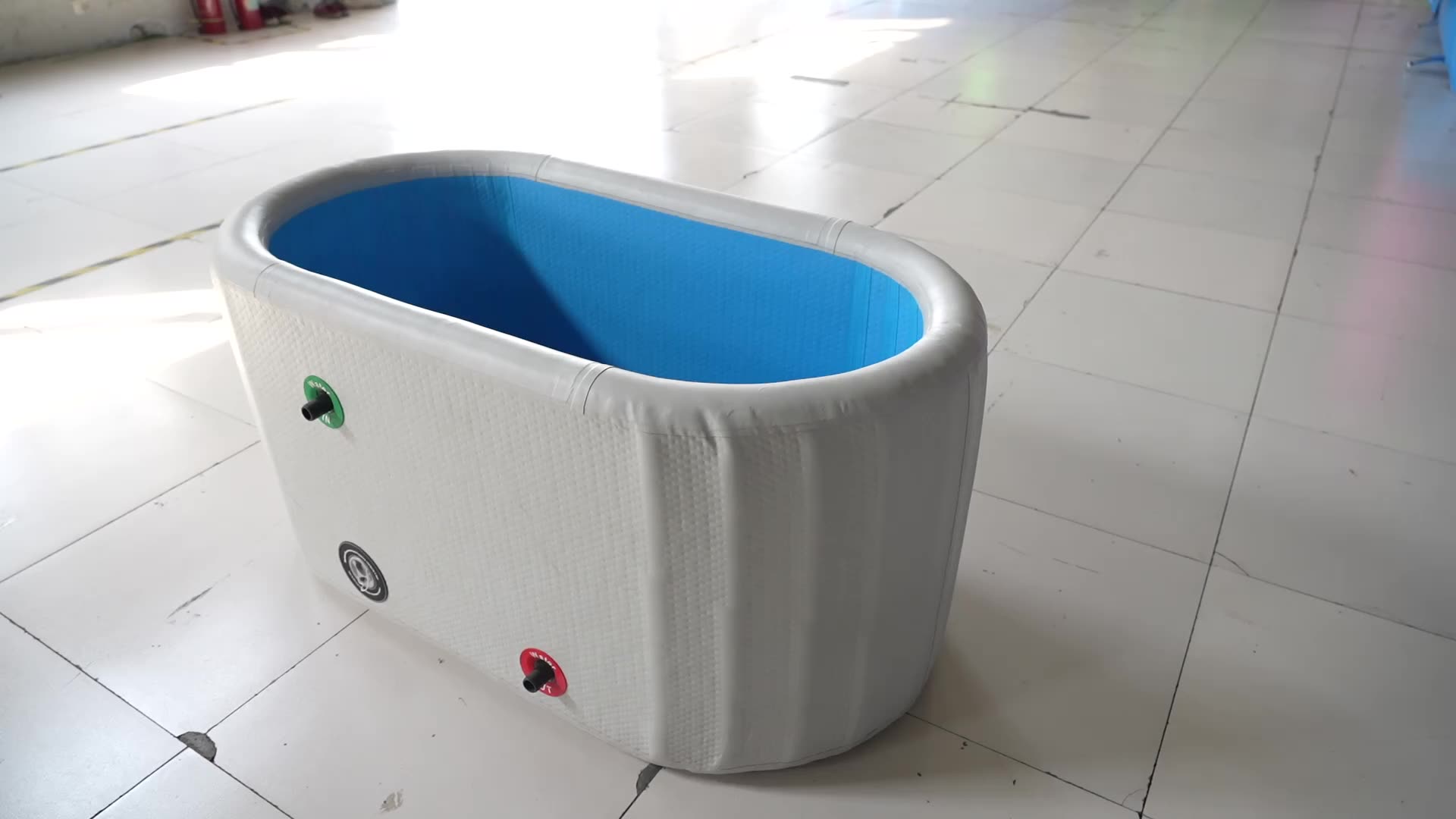 High Rating Inflatable Ice Bath Inflatable Cold Plunge Ice Bath Recovery Ice Barrel Bath Connect