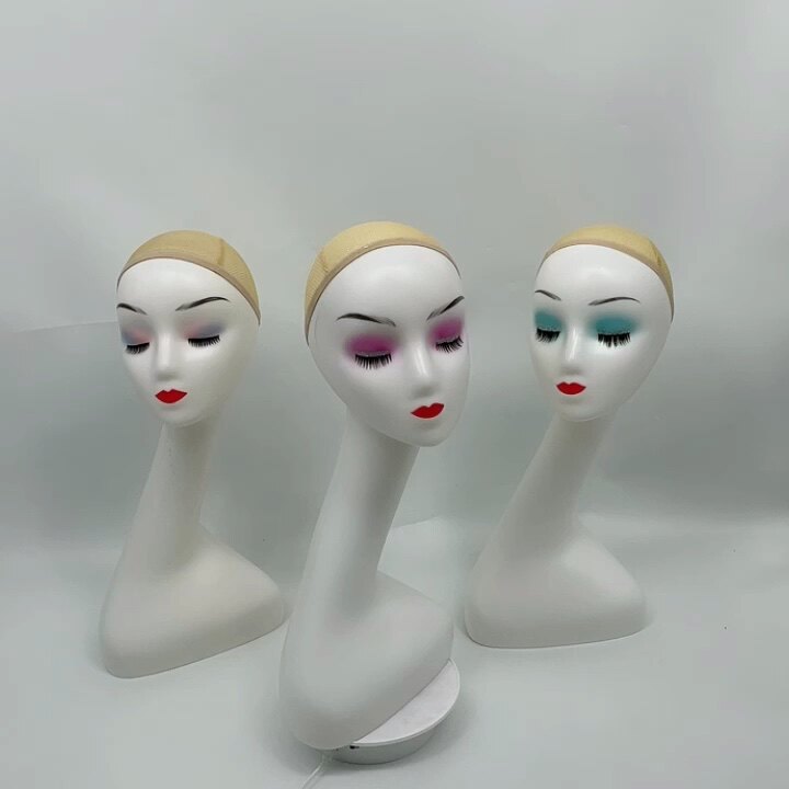 Cheap Long Neck Female Mannequin Head Bust Jewelry Wig Hat Sunglasses