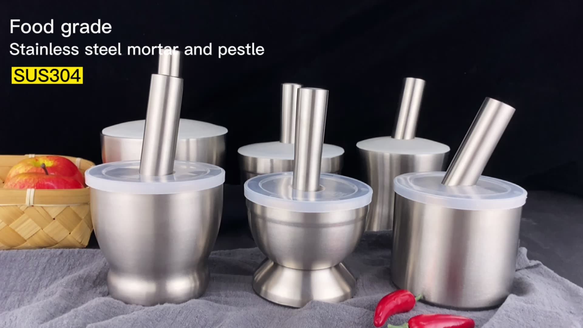 Wholesale Mortar And Pestle Stainless Steel Herb Bowl Pill Crusher