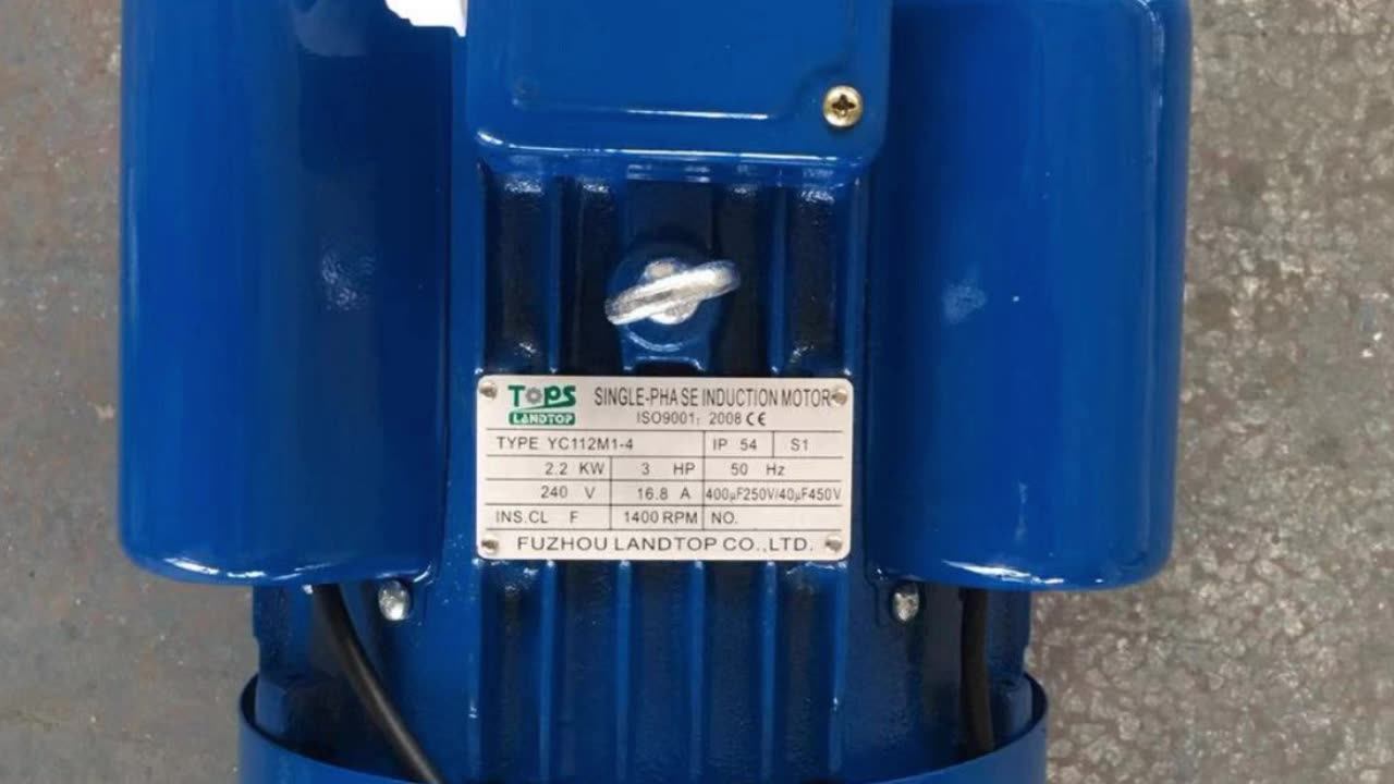 0.75kw 1hp Single Phase Electric Induction Ac Asynchronous Motor Price