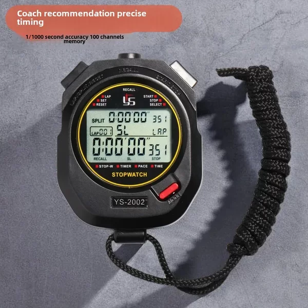 Yisheng Thousand Points Stopwatch Timer Running Track and Field Training Referee Fitness Computer Watch Manufacturer Wholesale Lightweight